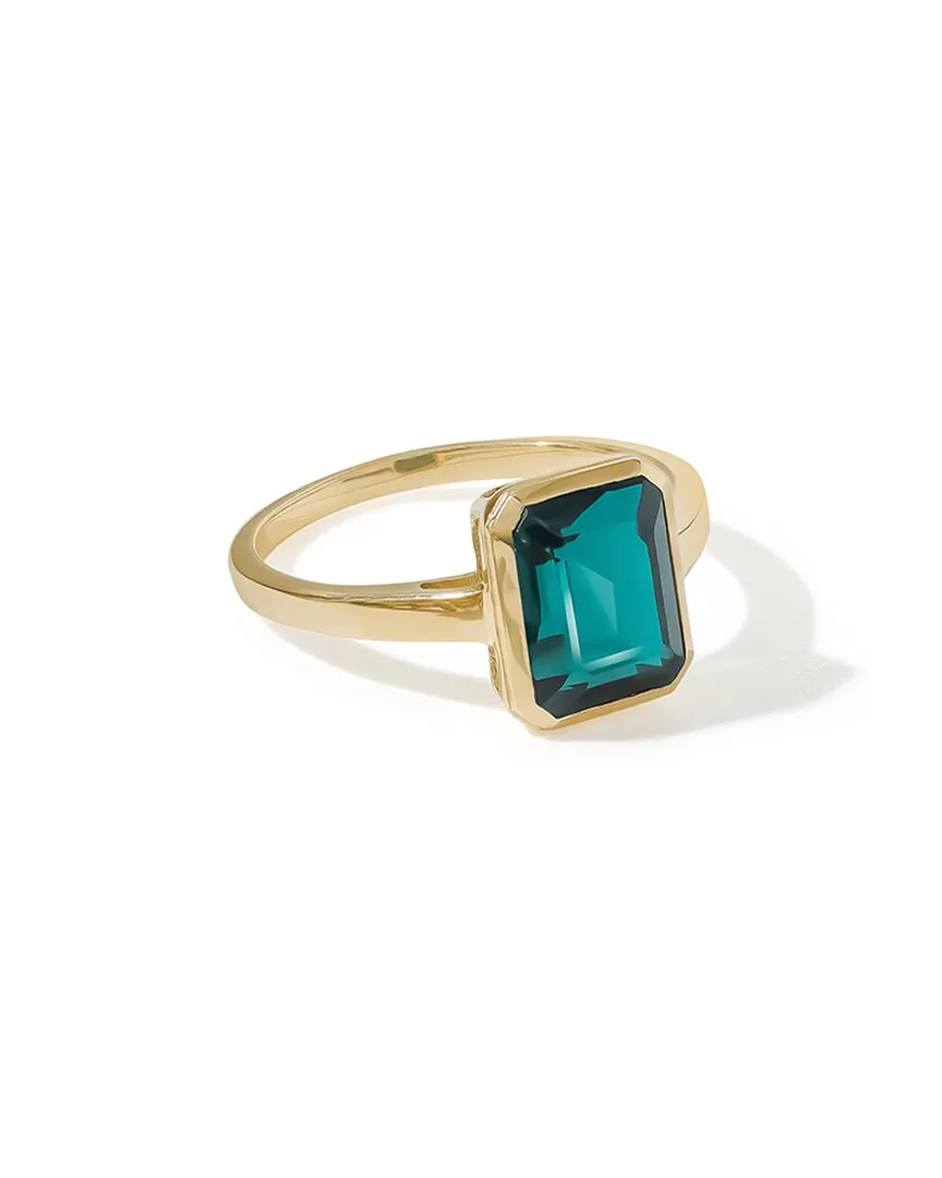 Plated 2.40 ct. tw. London Blue Quartz Solitaire Ring