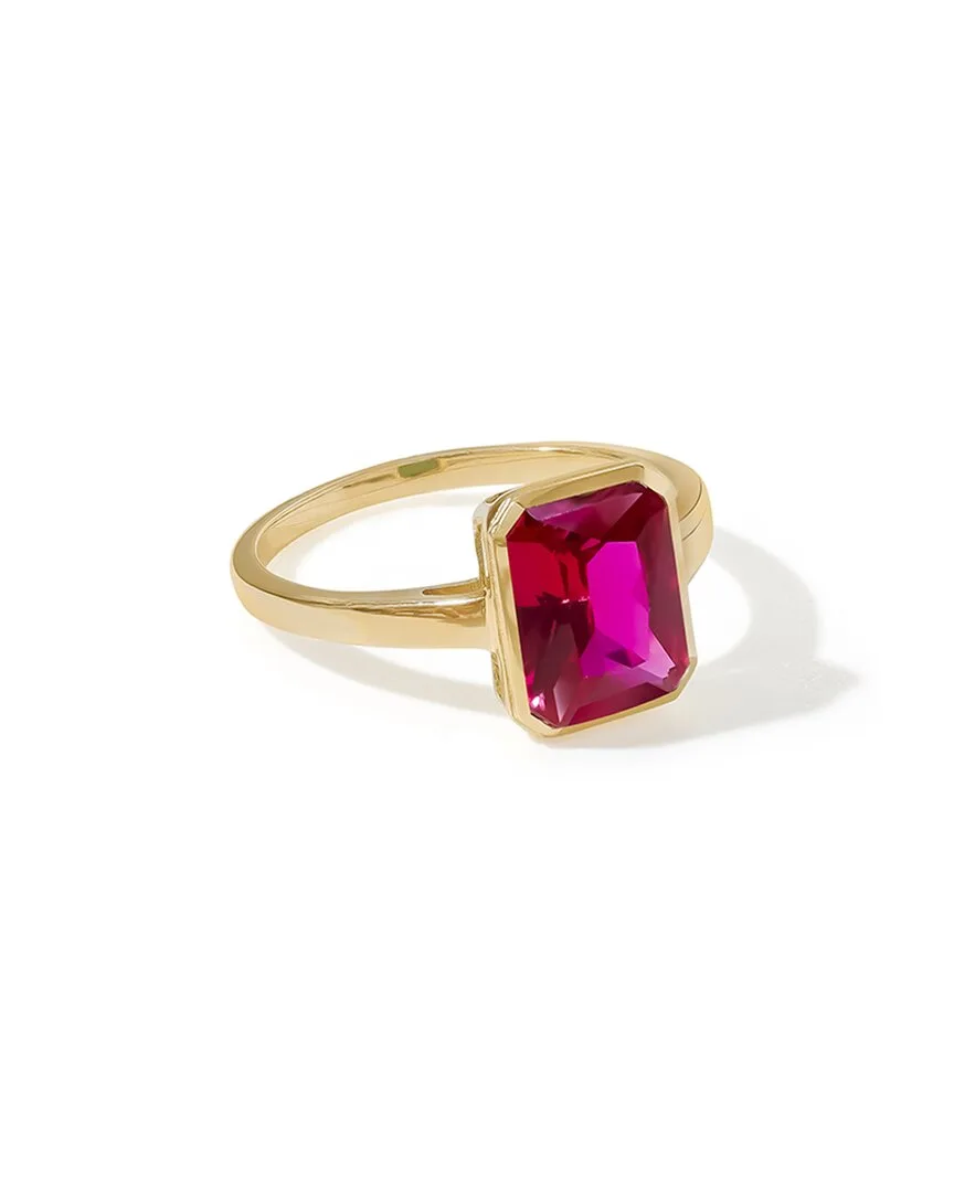 Plated 2.40 ct. tw. Lab-Grown Ruby Solitaire Ring by Tiramisu