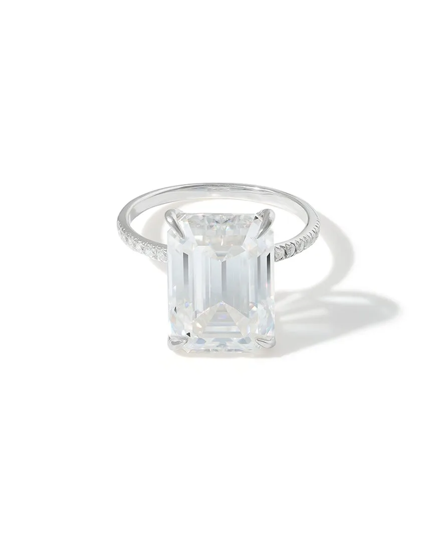Silver 8.29 ct. tw. Moissanite Solitaire Ring by Tiramisu