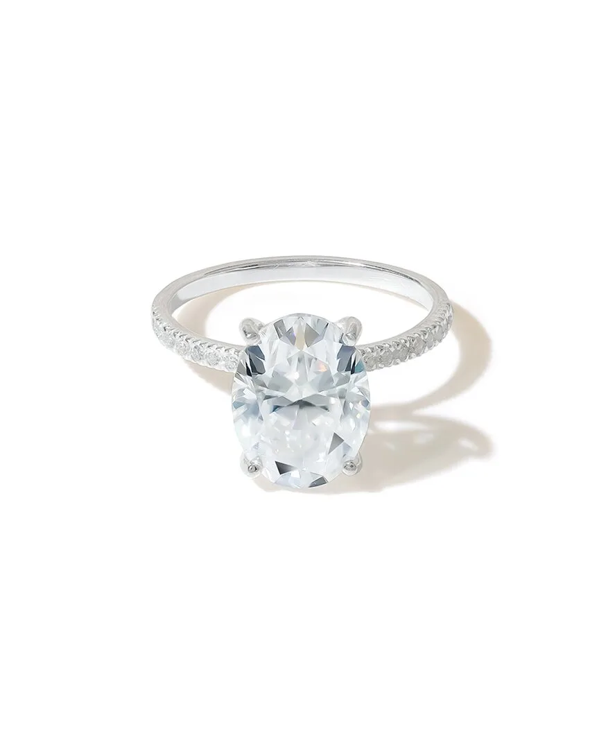 Silver 4.69 ct. tw. Moissanite Solitaire Ring by Tiramisu