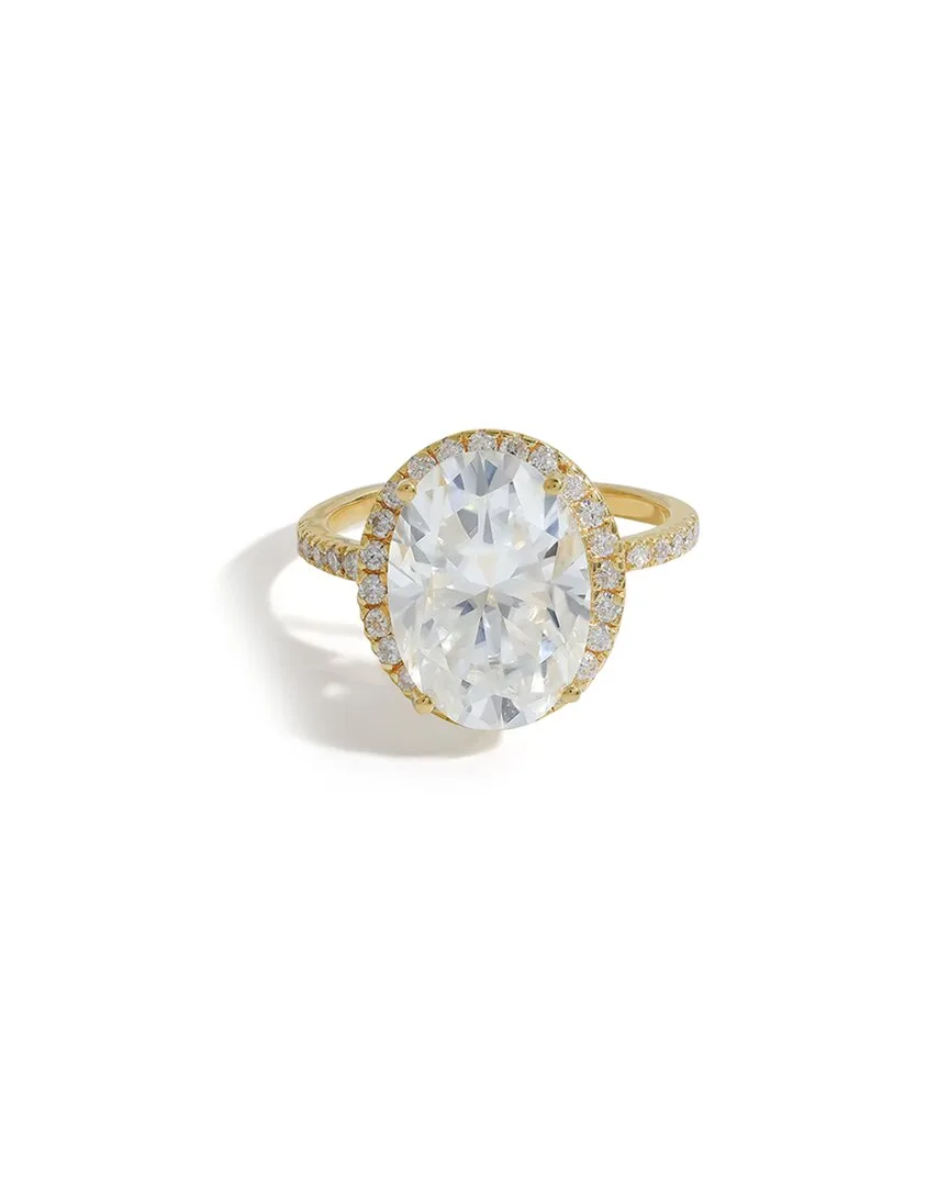 14K Plated Silver 5.67 ct. tw. Moissanite Solitaire Ring by Tiramisu
