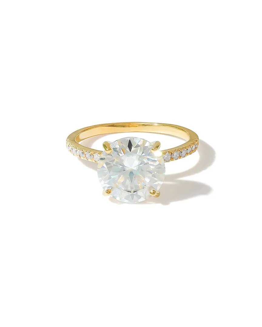14K Plated Silver 3.71 ct. tw. Moissanite Solitaire Ring by Tiramisu
