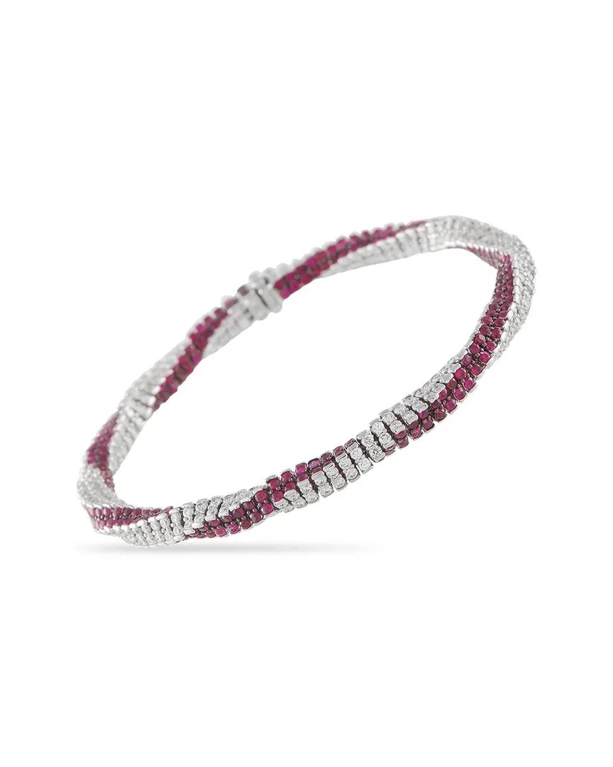 18K 12.35 ct. tw. Diamond & Ruby Bracelet (authentic Pre-Loved) by Assael