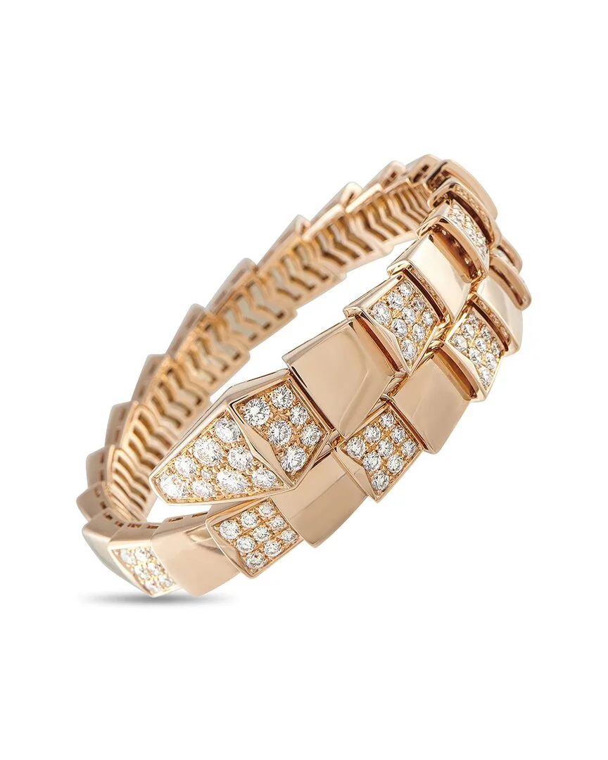 18K Rose Gold 4.67 ct. tw. Diamond Bracelet (authentic Pre-Loved) by BVLGARI