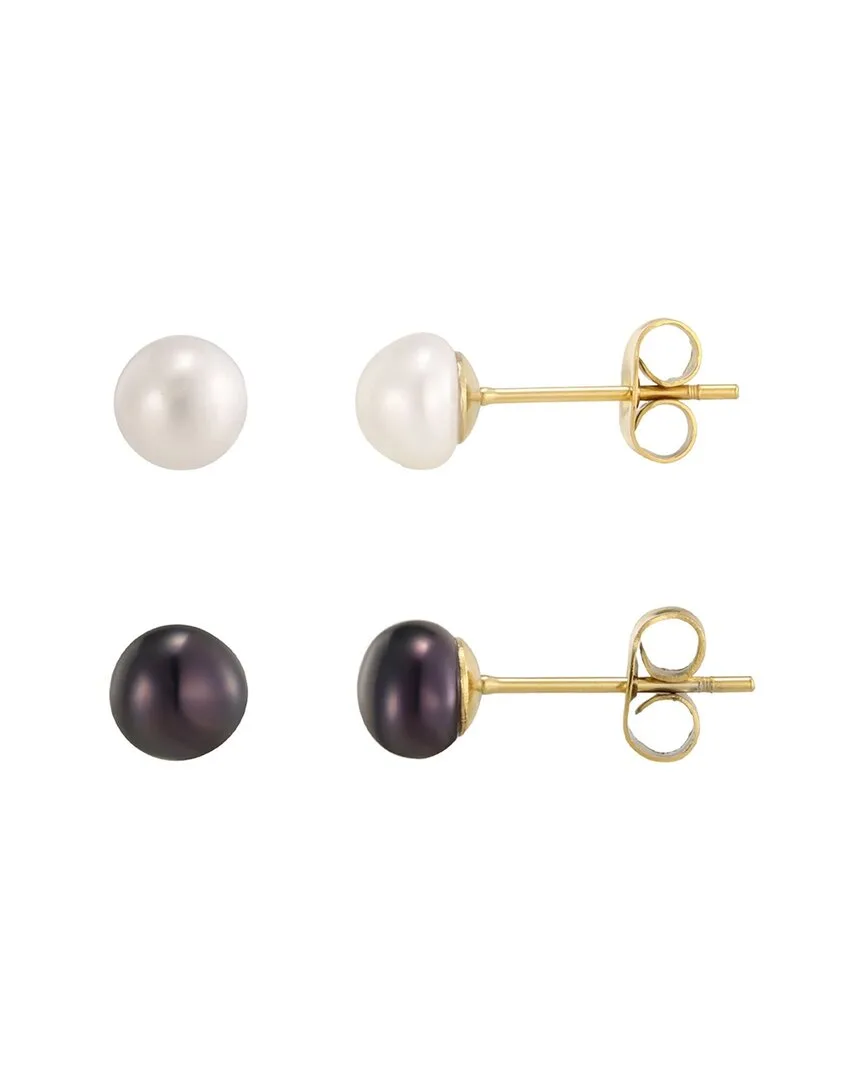 18K Plated Stainless Steel 6Mm Pearl Earrings by Adornia