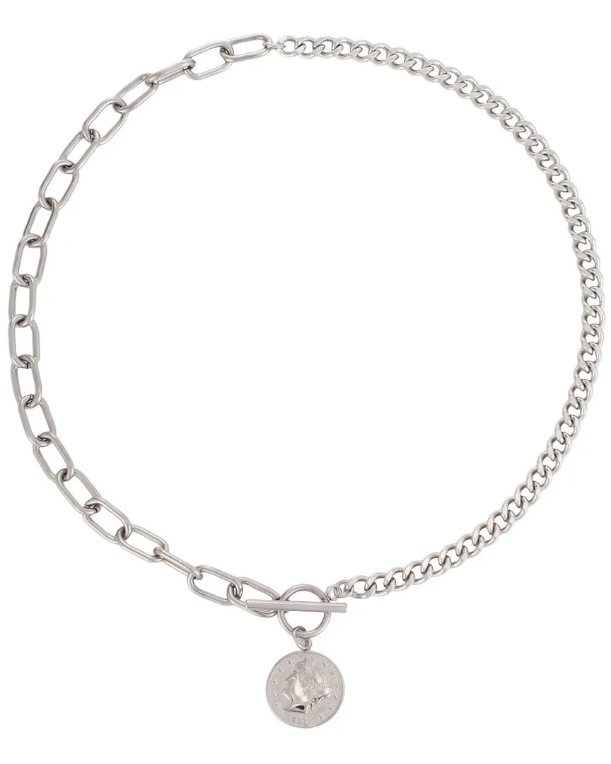 Silver Plated Stainless Steel Necklace by Adornia