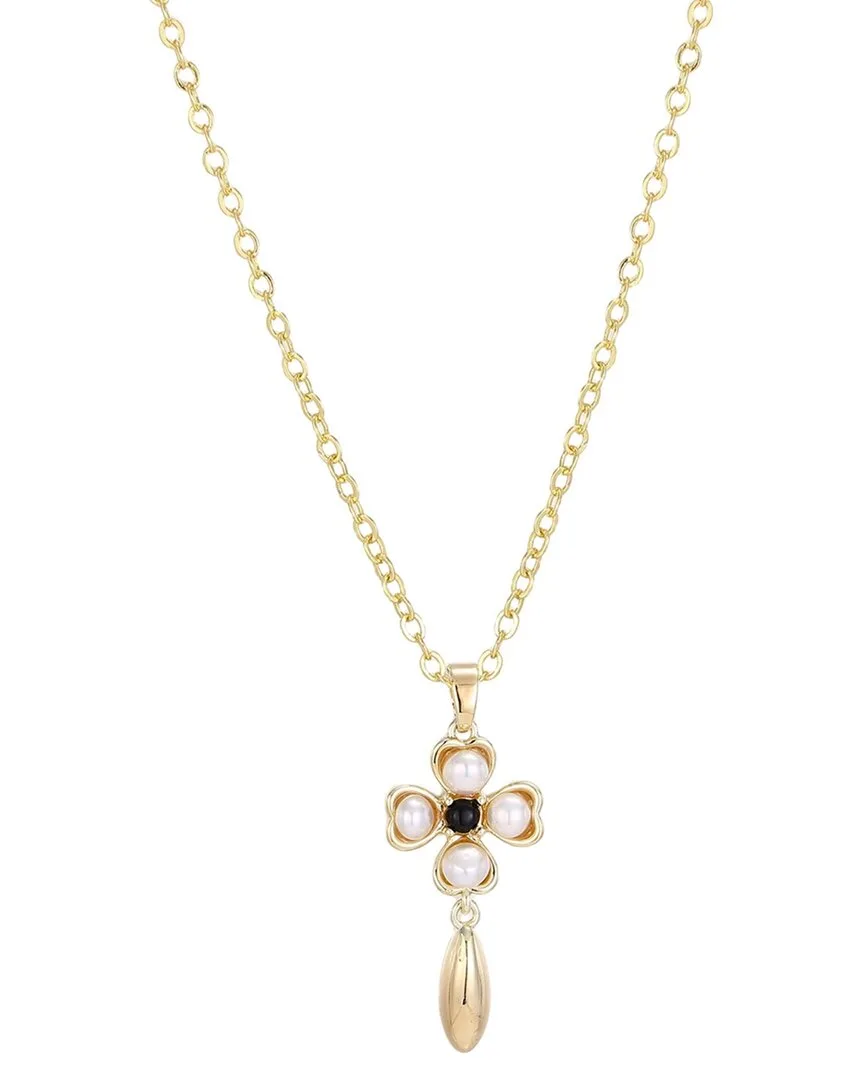 14K Plated 4mm Pearl Necklace by Adornia