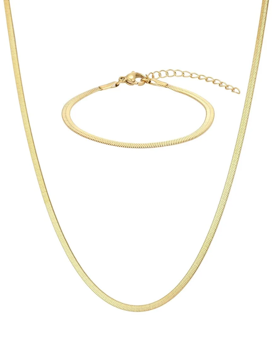 18K Plated Stainless Steel Jewelry Set by Adornia