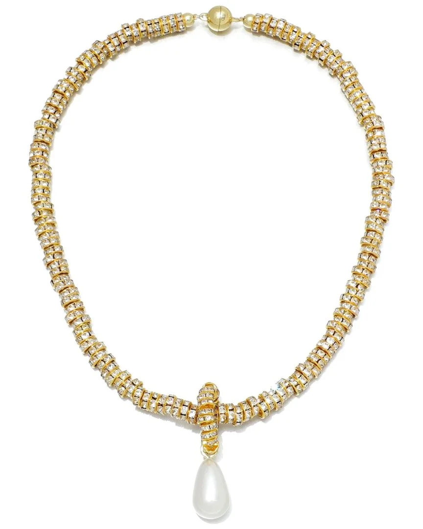 Plated Pearl Necklace by Adornia