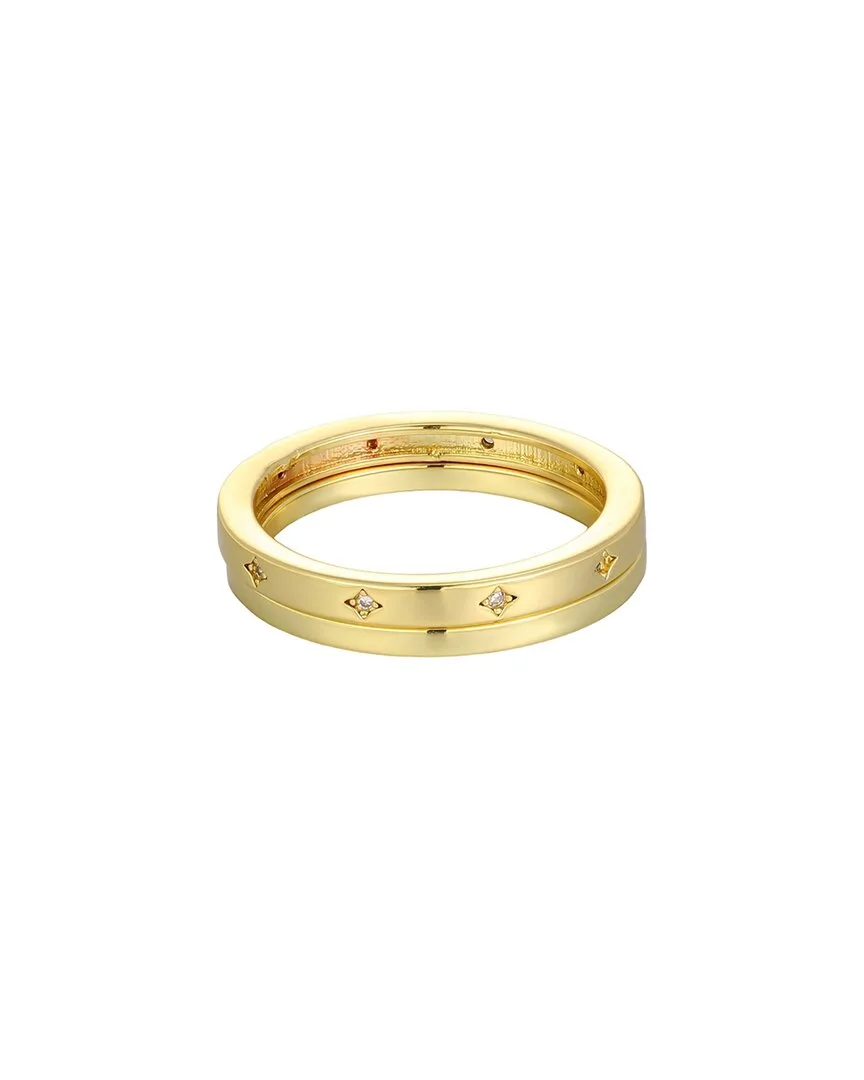 14K Plated CZ Ring by Adornia