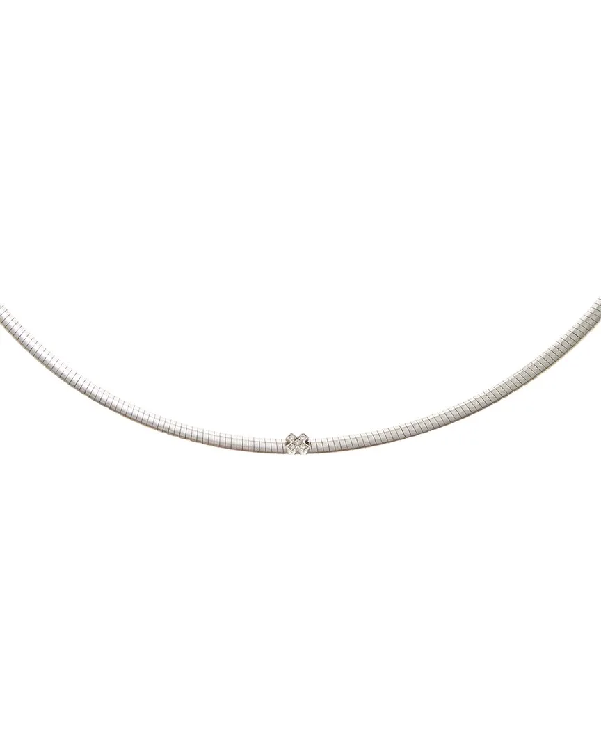 18K Over Silver 0.05 ct. tw. Lab-Grown Diamond Necklace by Meshmerise