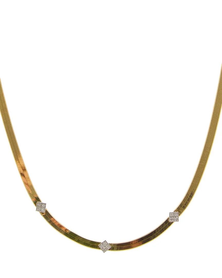 18K Over Silver 0.06 ct. tw. Lab-Grown Diamond Necklace by Meshmerise