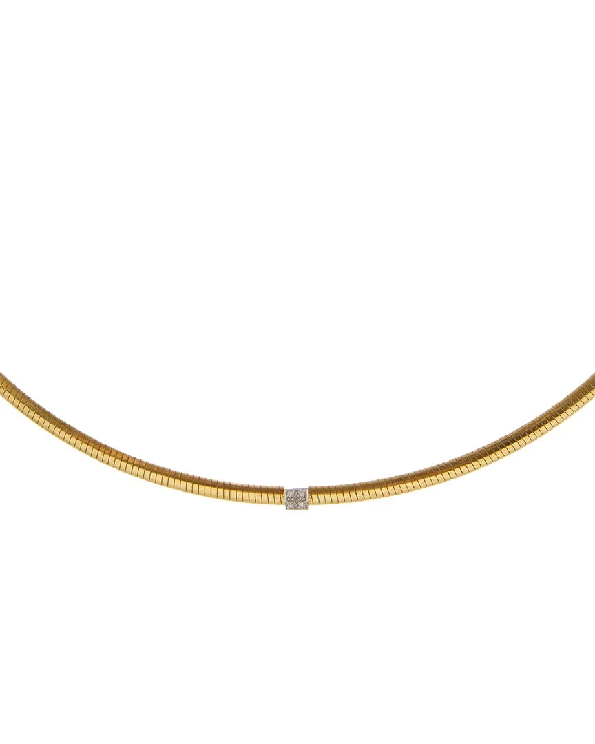 18K Over Silver 0.04 ct. tw. Lab-Grown Diamond Necklace by Meshmerise