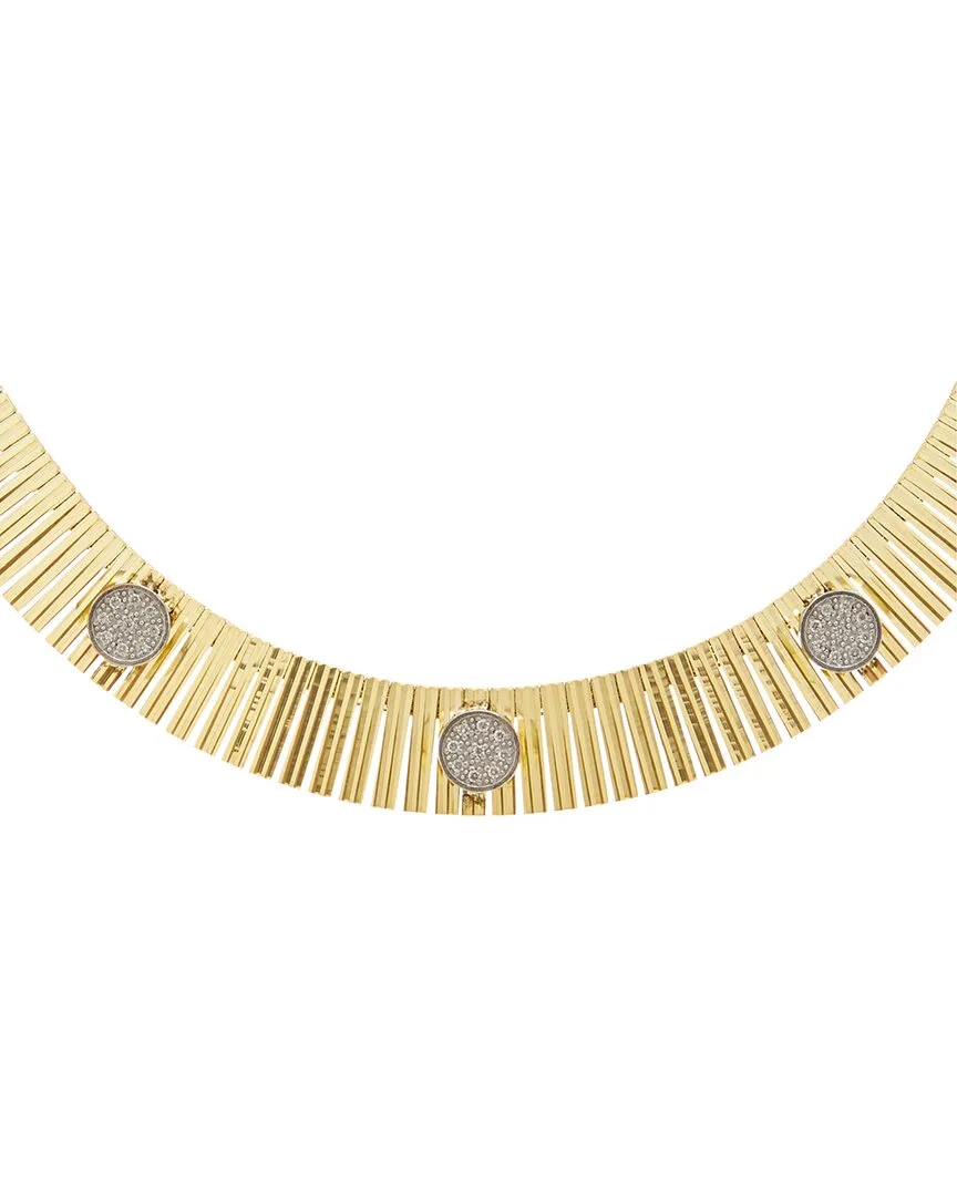 18K Over Silver 0.15 ct. tw. Lab-Grown Diamond Necklace by Meshmerise