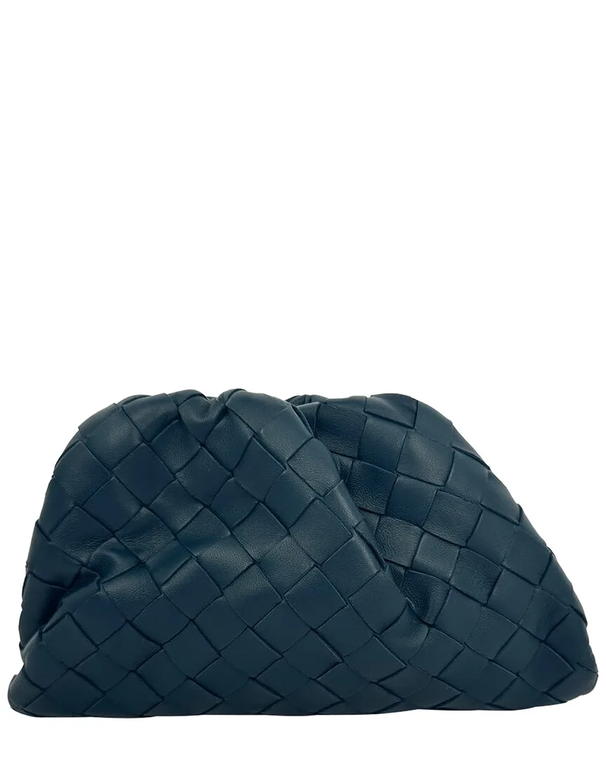 Turquoise Intrecciato Nappa Mini Pouch (authentic Pre-Loved) by Bottega Veneta