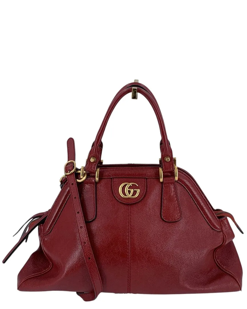 Red Leather Re(Belle) Handbag (authentic Pre-Loved) by Gucci