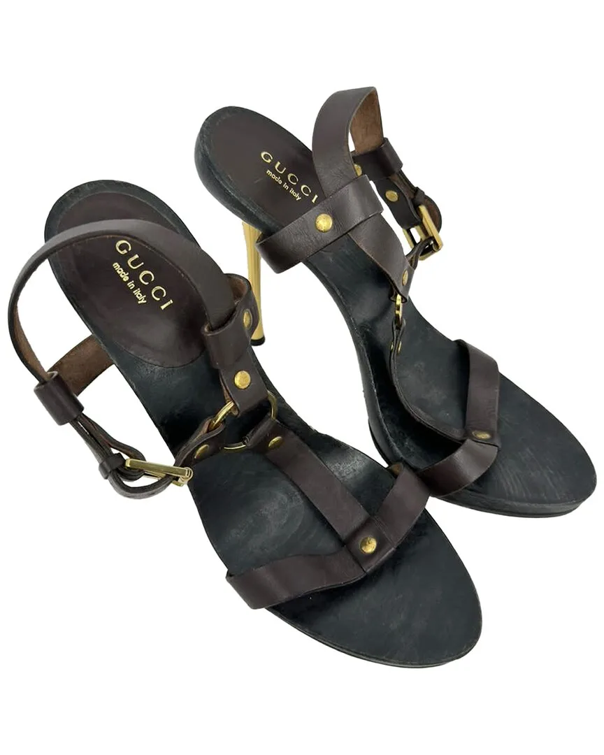 Leather Kylie T-Strap Sandal (authentic Pre-Loved) by Gucci