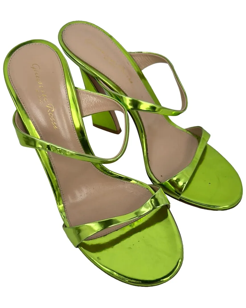 Leather Aura Heeled Mule (authentic Pre-Loved) by Gianvito Rossi