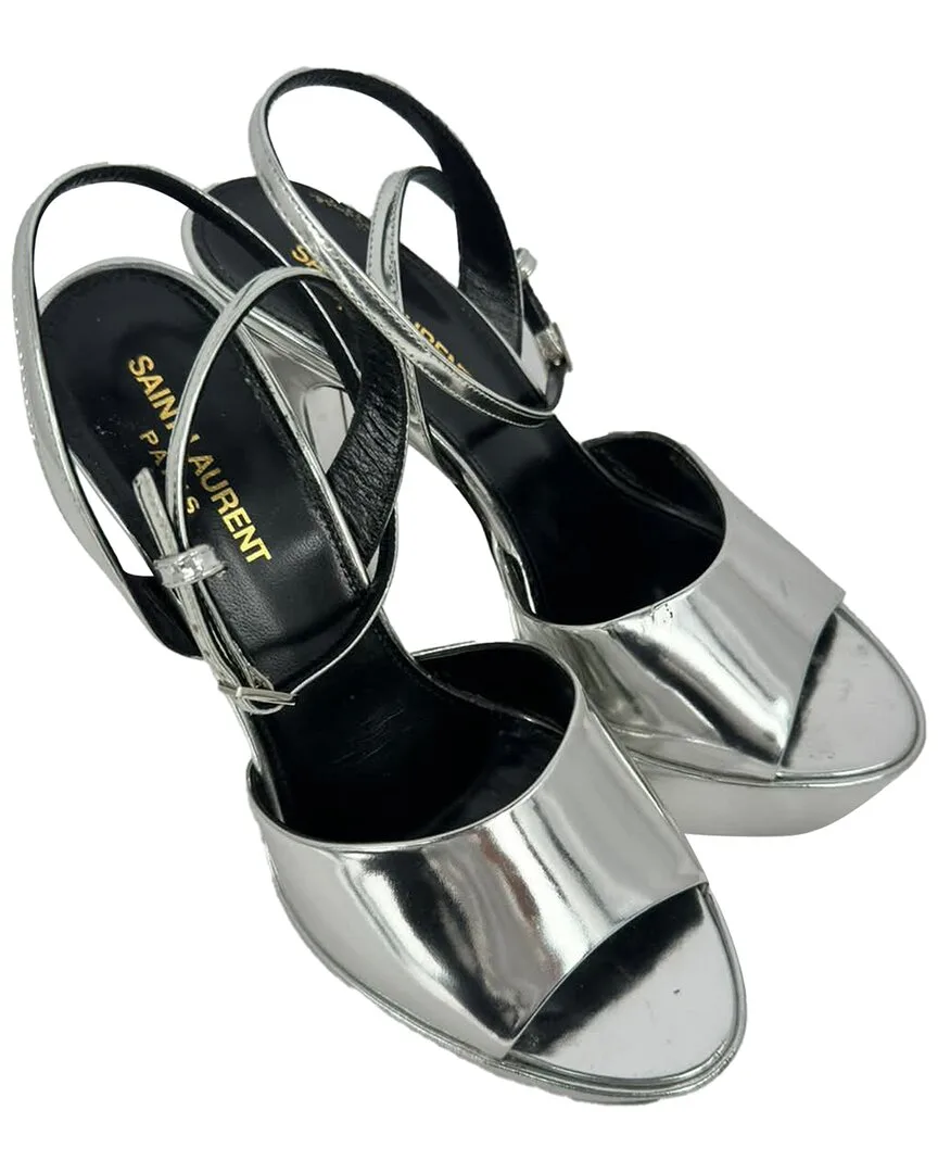 Patent Leather Jodie Platform Sandal (authentic Pre-Loved) by Saint Laurent