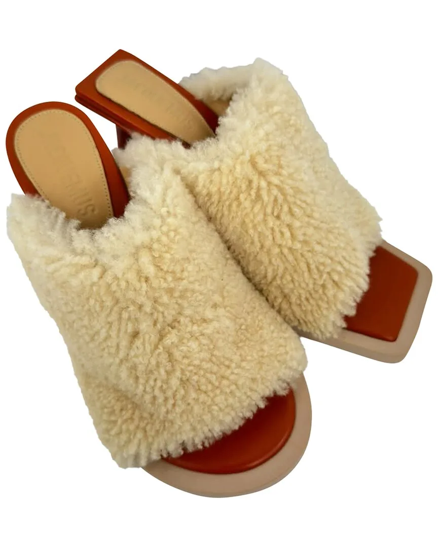Faux Fur Les Mules Carres Ronds Sandal (authentic Pre-Loved) by JACQUEMUS