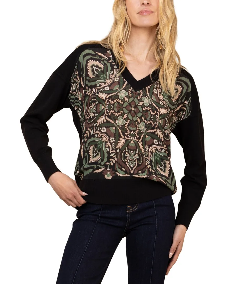 V Neck Stormi Silk Sweater
