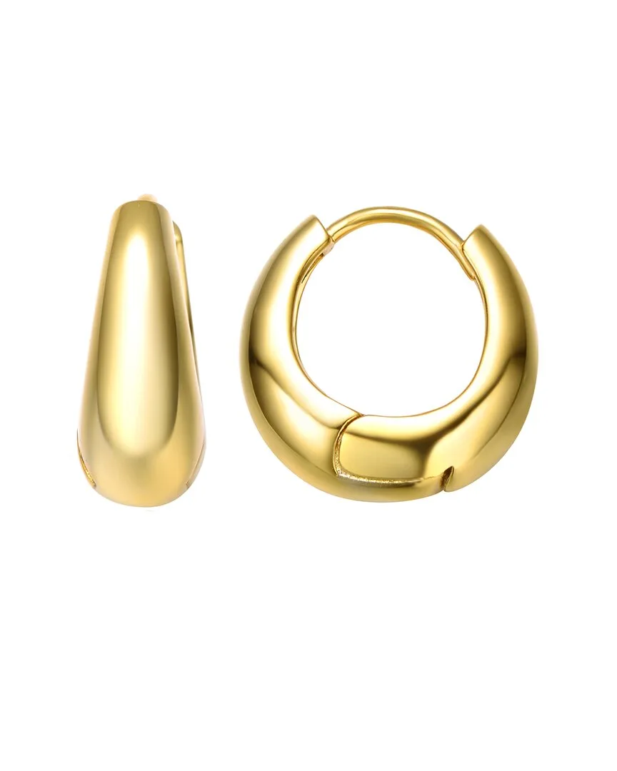 14K Over Silver Hoops by Rachel Glauber