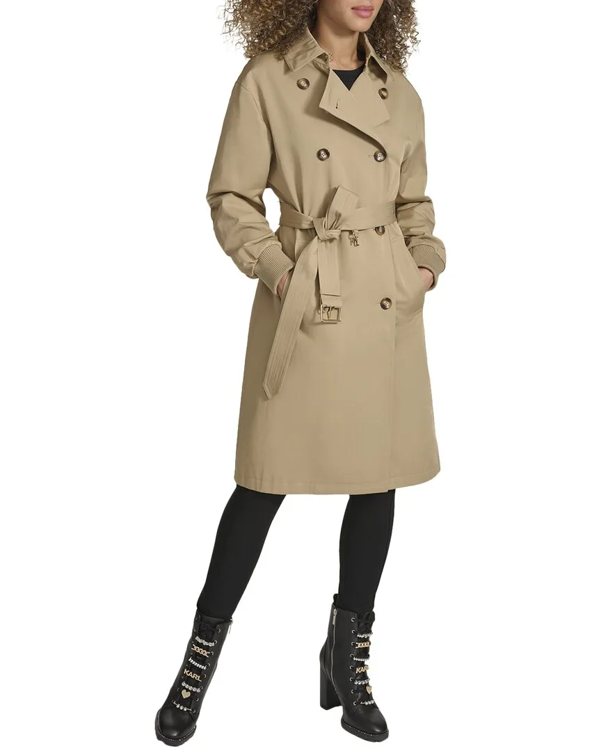 Bomber Sleeve Trench by Karl Lagerfeld
