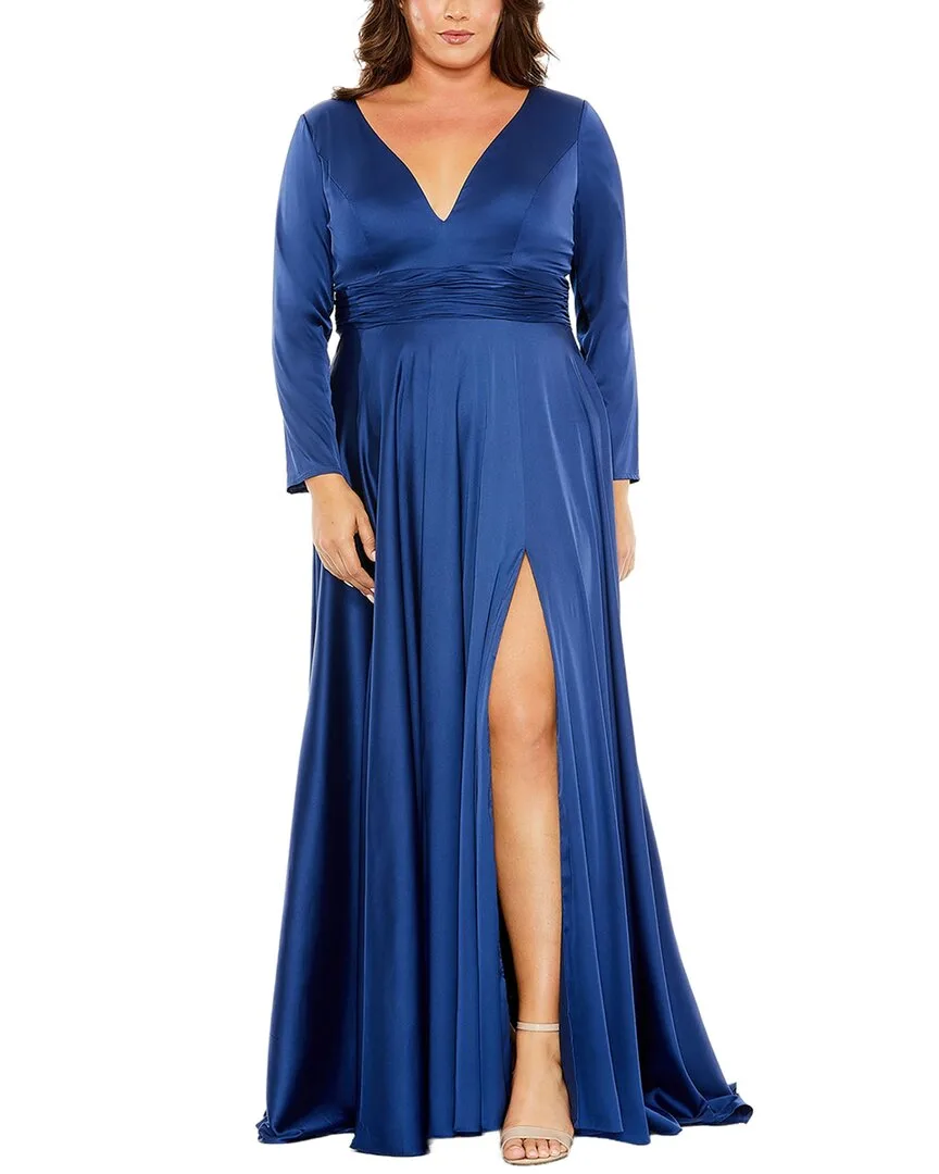 Mac Duggal V-Neck A-Line Gown by M.A.C.