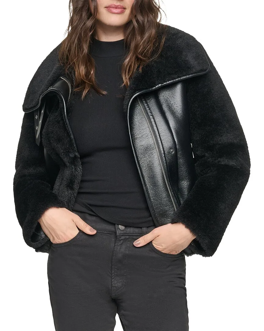 Kemsley Mixed Media Moto Jacket by Andrew Marc