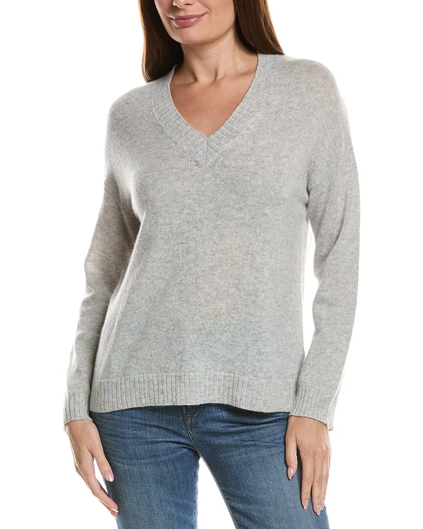 Basic V-Neck 100% Cashmere Sweater by Hannah Rose