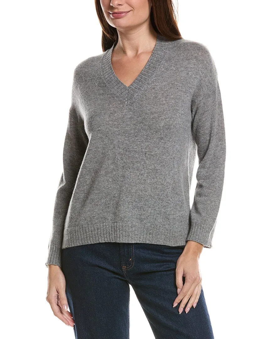Basic V-Neck 100% Cashmere Sweater by Hannah Rose