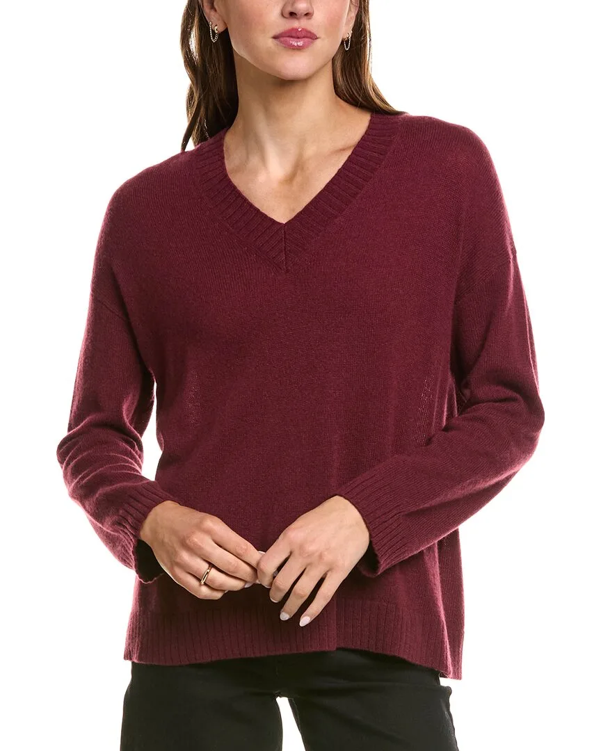 Basic V-Neck 100% Cashmere Sweater by Hannah Rose