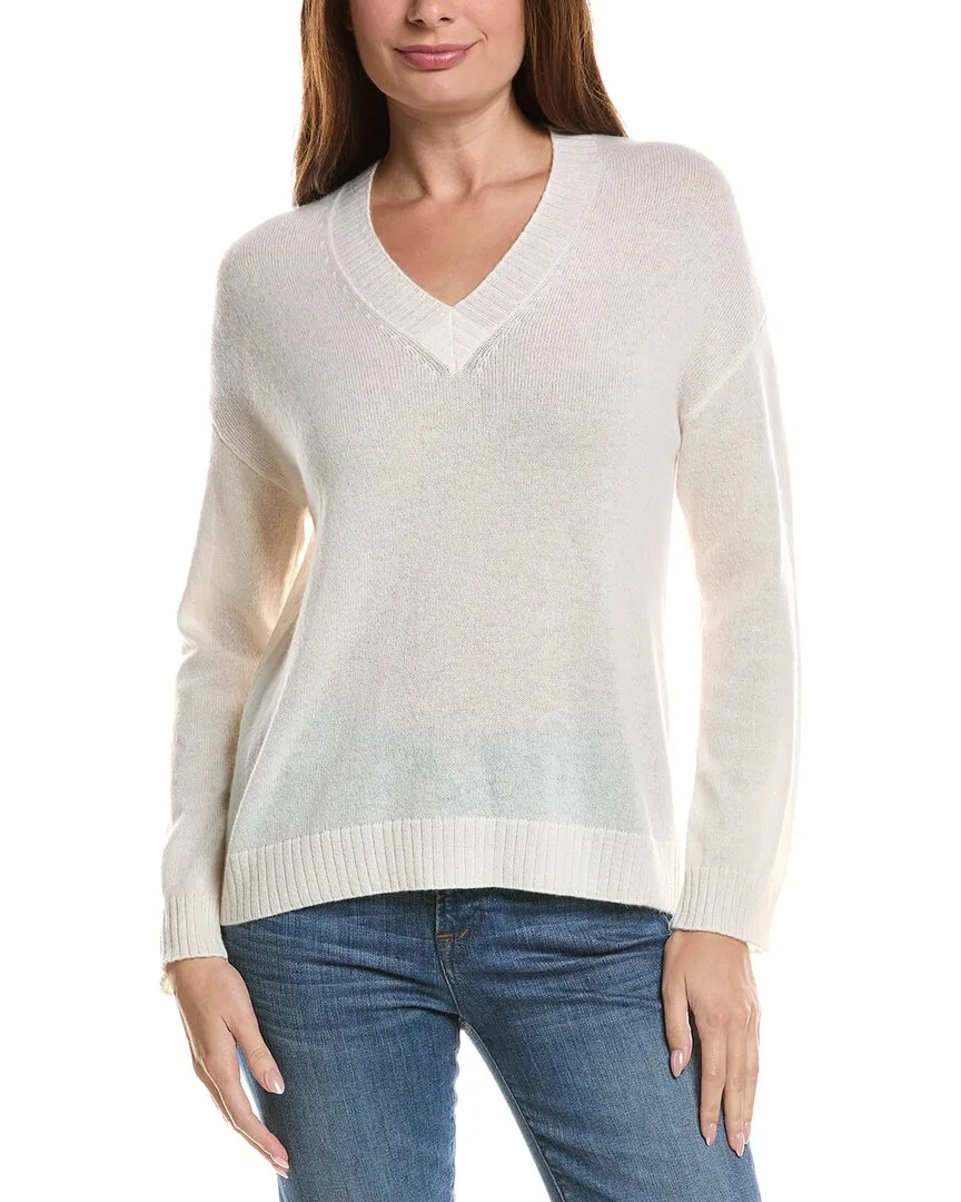 Basic V-Neck 100% Cashmere Sweater by Hannah Rose