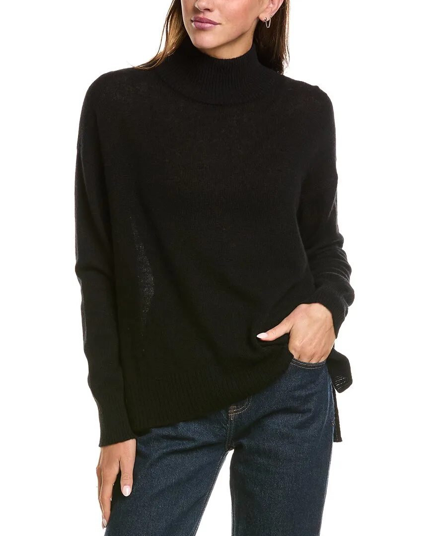 Basic 100% Cashmere Mock Neck Sweater by Hannah Rose
