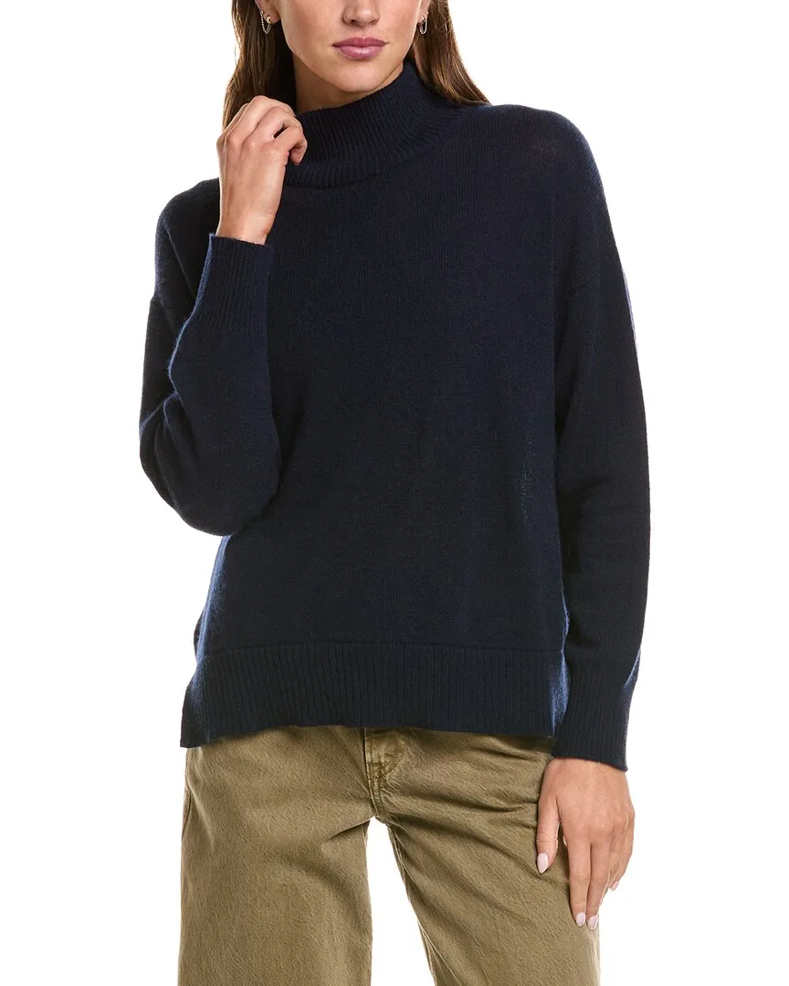 Basic 100% Cashmere Mock Neck Sweater by Hannah Rose