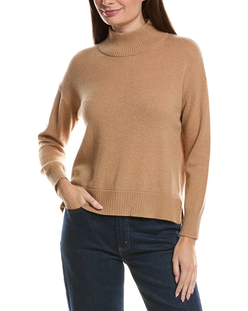 Basic Mock Neck 100% Cashmere Sweater by Hannah Rose