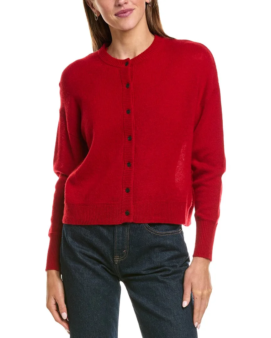 Drop Shoulder 100% Cashmere Cardigan