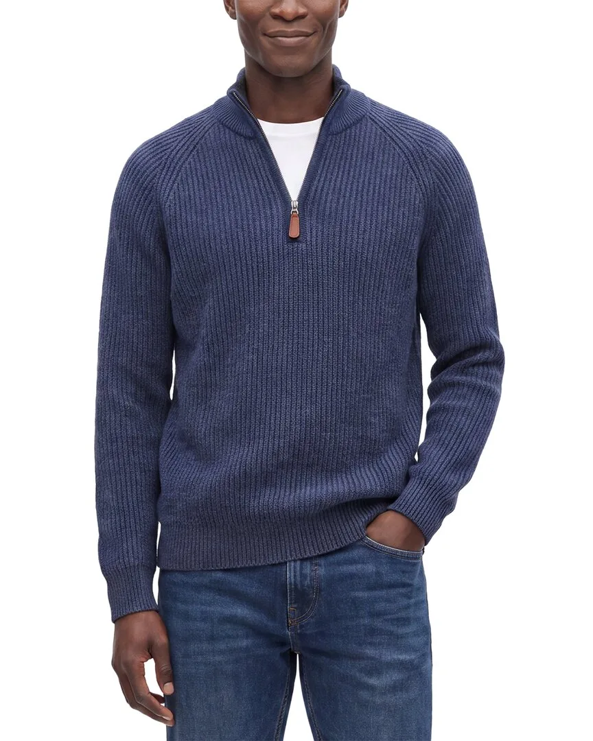 100% Cashmere Mock Neck 1/4-Zip 100% Cashmere Sweater by Forte