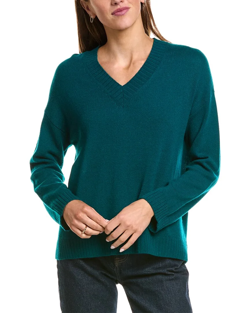 Basic V-Neck 100% Cashmere Sweater by Hannah Rose