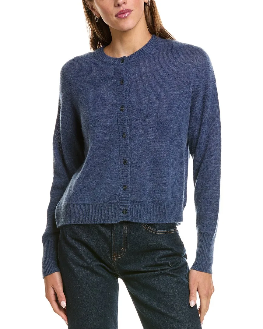 Drop Shoulder 100% Cashmere Cardigan