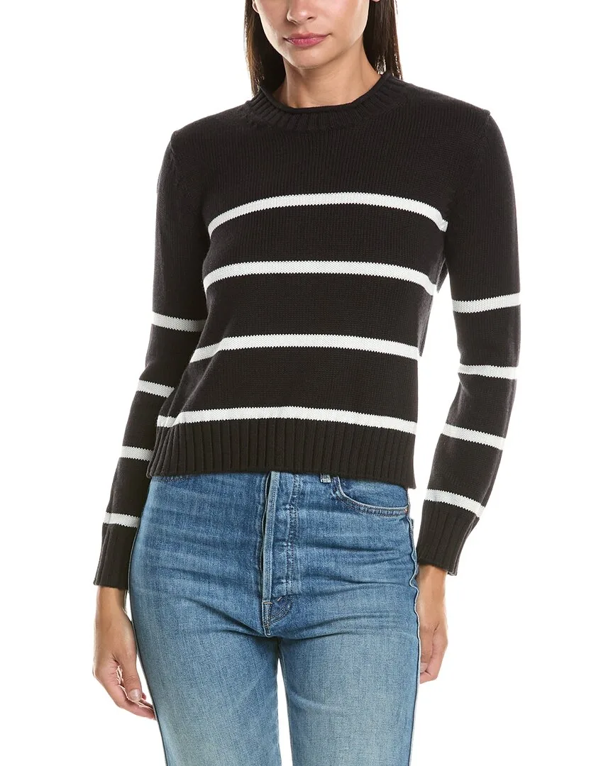 Cashmere-Blend Chunky Striped Sweater by Hannah Rose