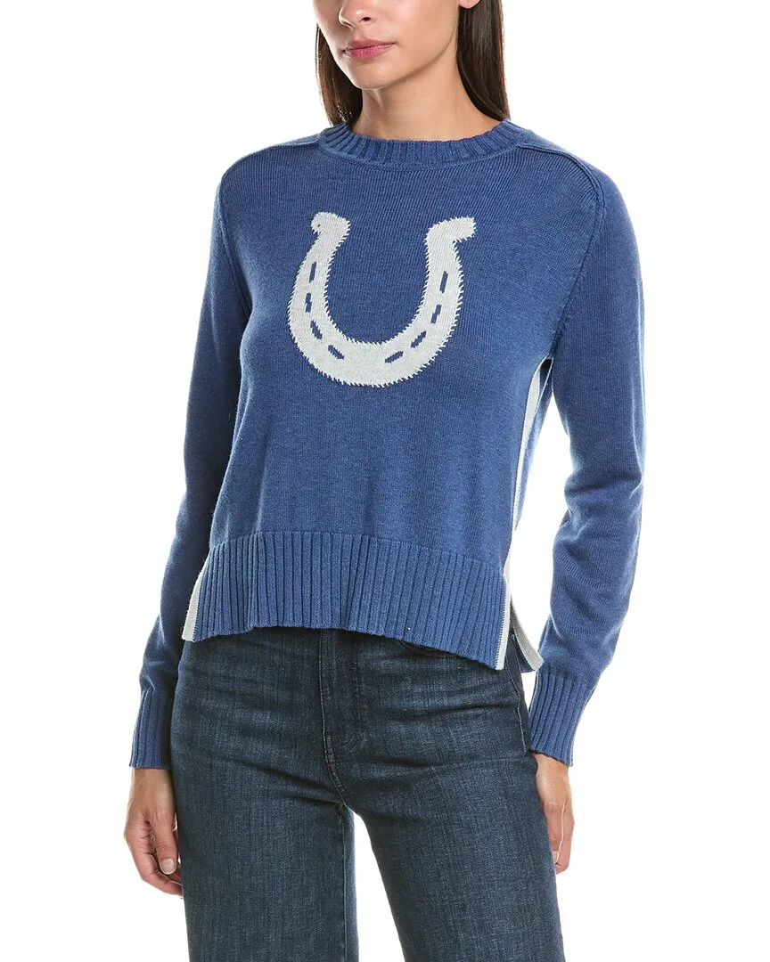 Cashmere-Blend Horseshoe Sweater by Hannah Rose