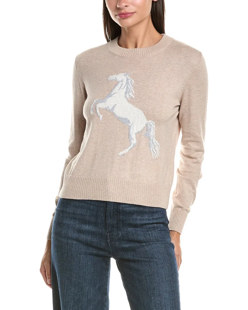 Cashmere-Blend Bronco Sweater by Hannah Rose