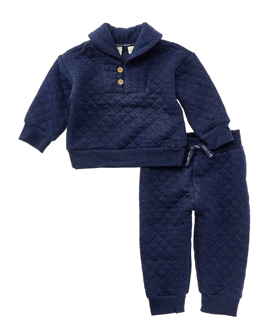 2Pc Quilted Fleece Pullover & Pant Set by Ted Baker