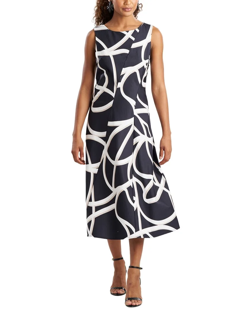 Spiral Taffeta Asymmetric Seam Dress