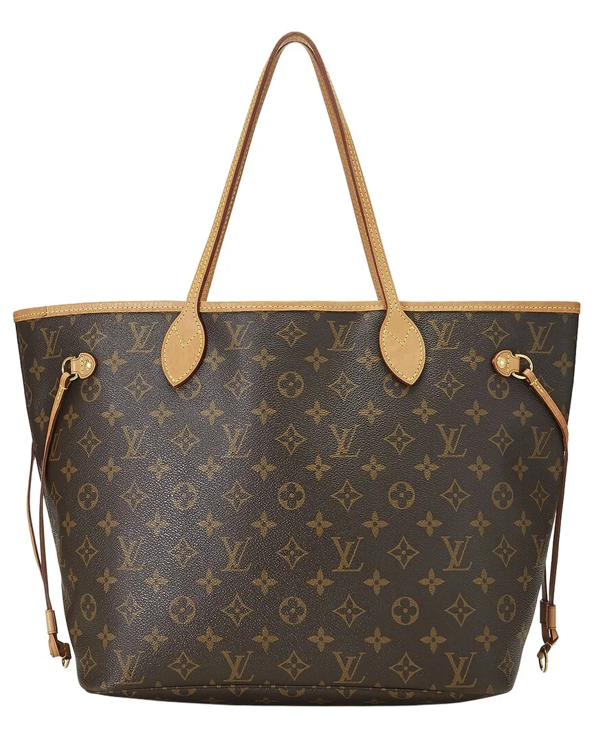Brown Monogram Coated Canvas & Vachetta Leather Neverfull mm (authentic Pre-Loved) by Louis Vuitton