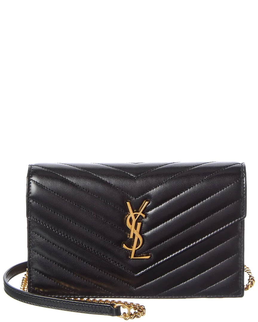 Logo Leather Crossbody by Saint Laurent