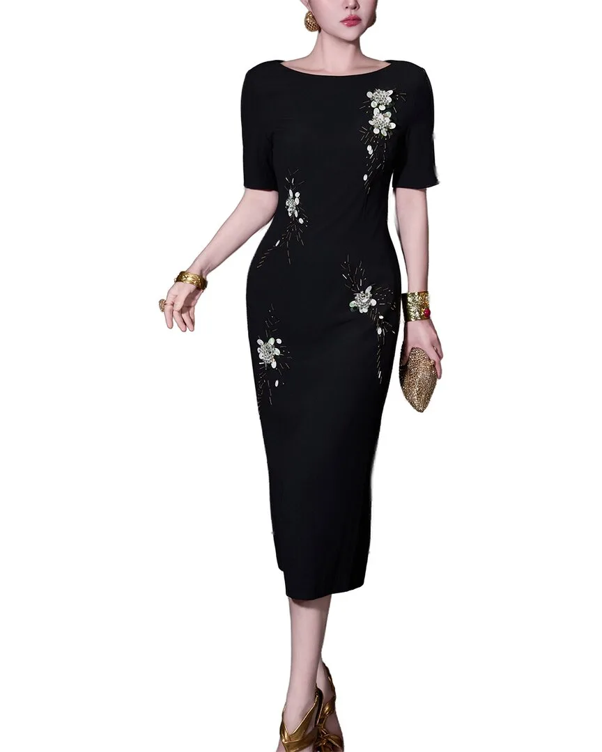 Solid Midi Dress by Brc by Burryco