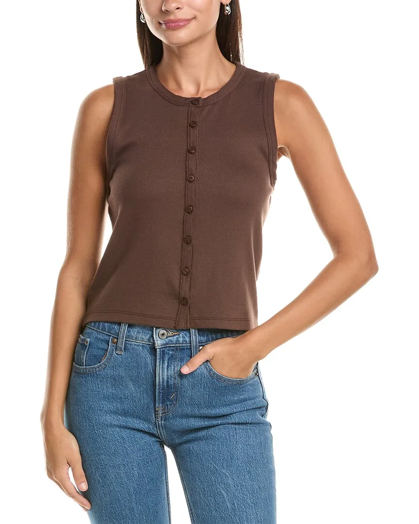 Essie Rib Button Tank by rag & bone