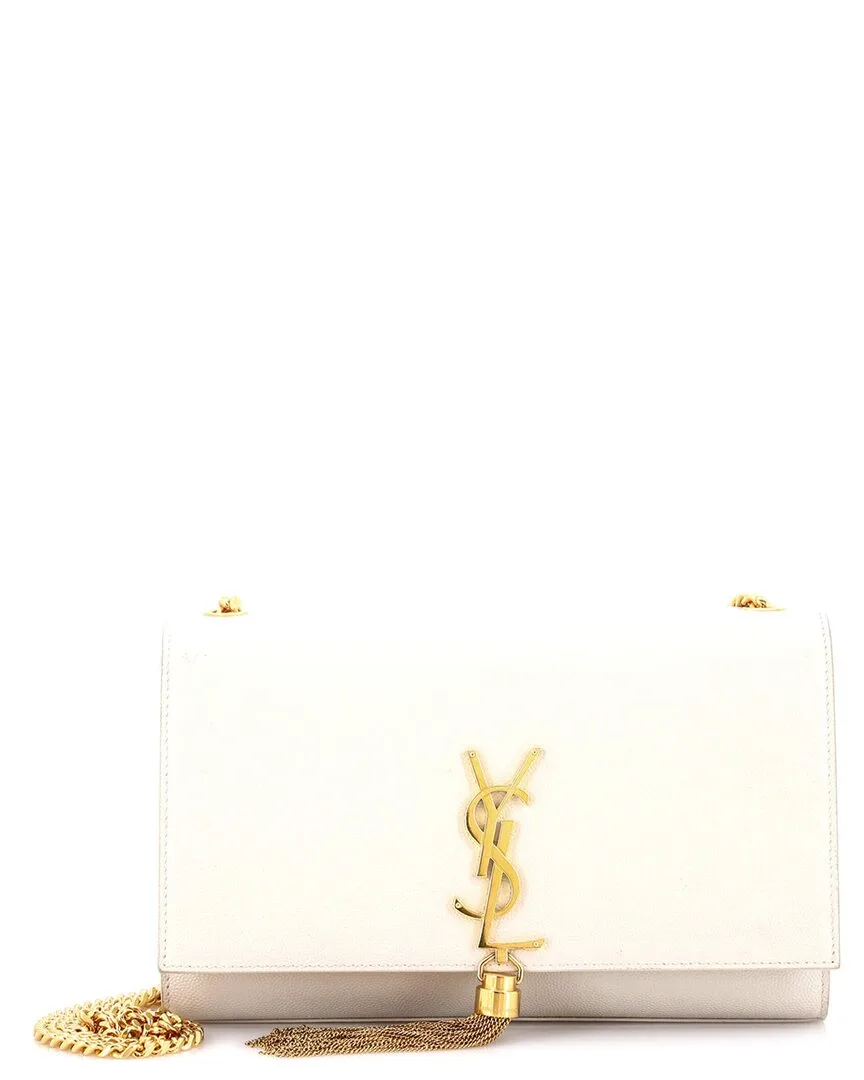 Grainy Leather Classic Monogram Tassel Crossbody Small (authentic Pre-Loved) by Saint Laurent